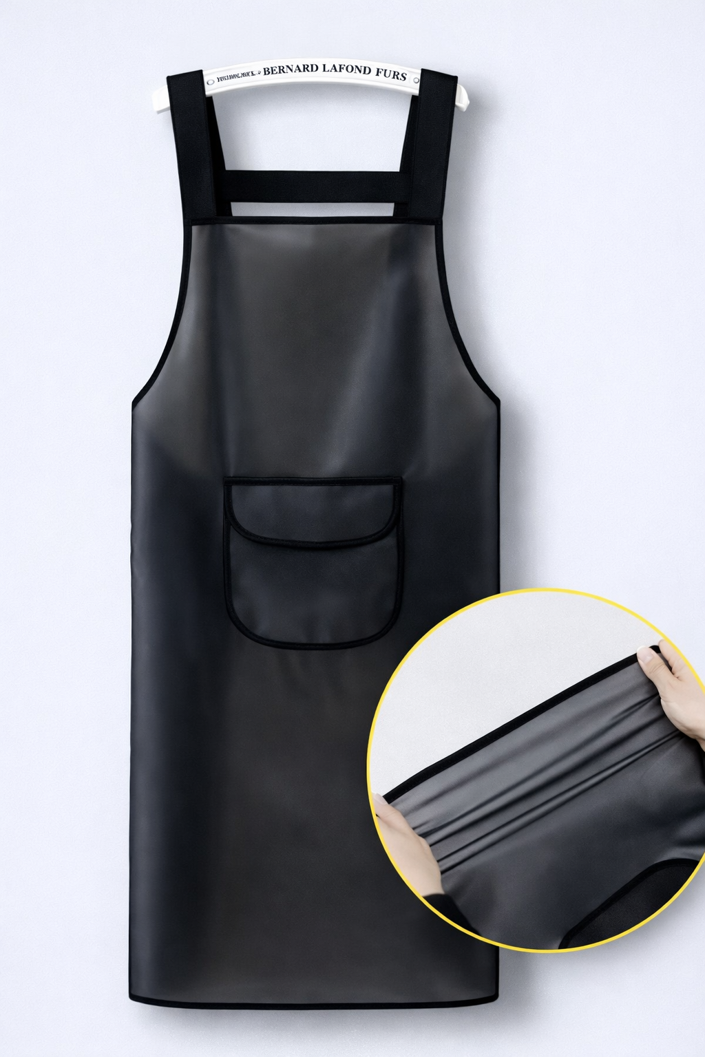Adjustable Waterproof PVC Kitchen Apron with Pocket – Oil & Stain Resistant